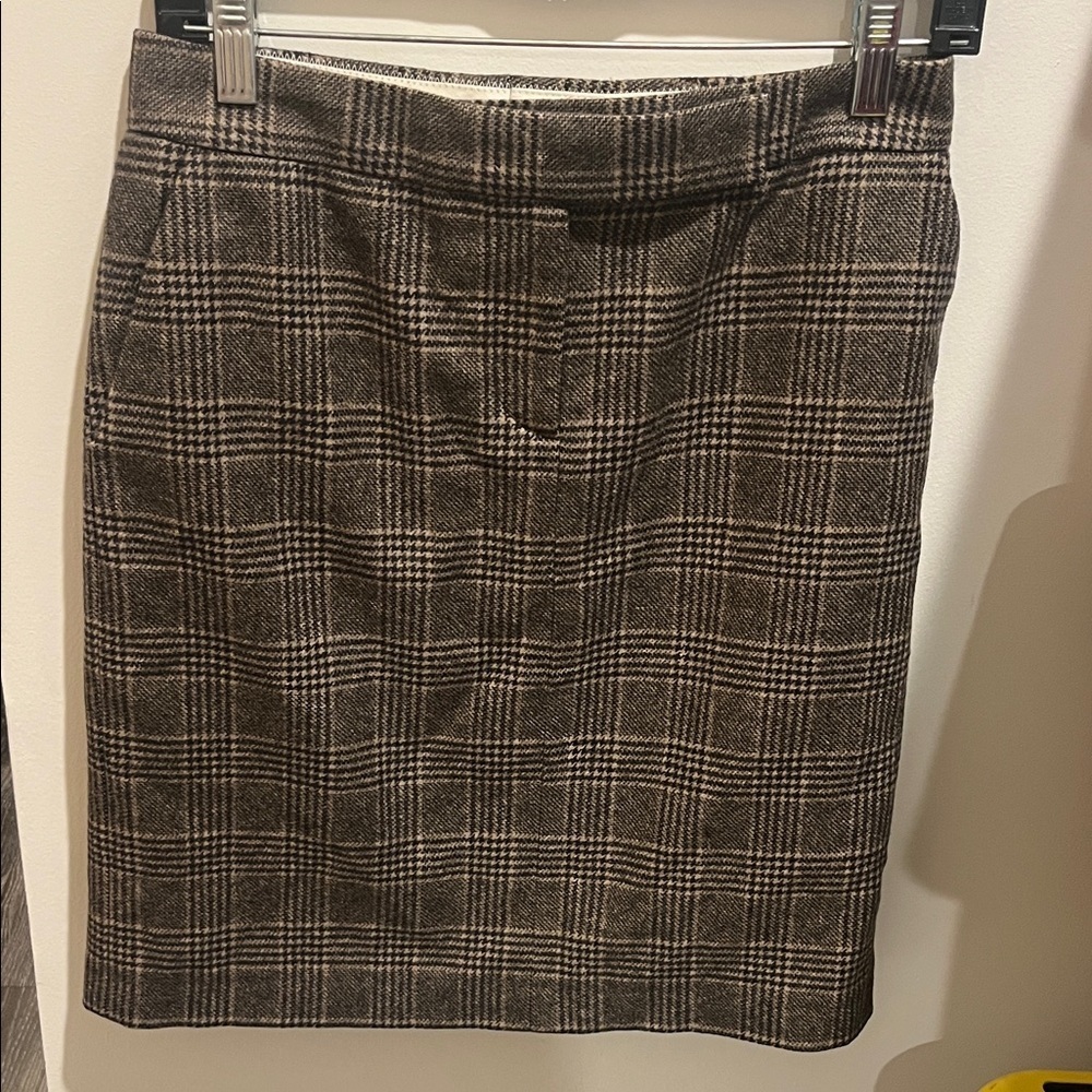 J Crew Plaid Brown Women's Skirt